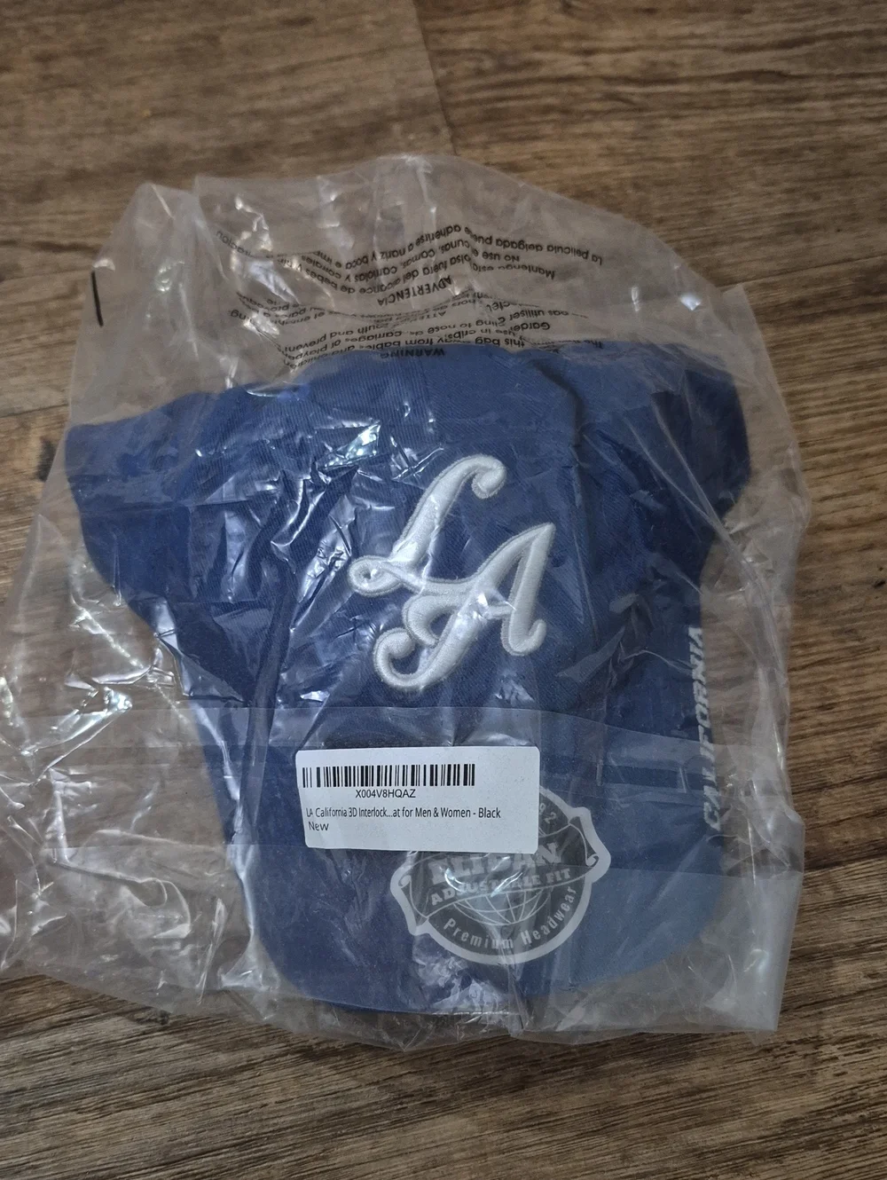 LA Script Logo Blue Baseball Cap - Unbranded